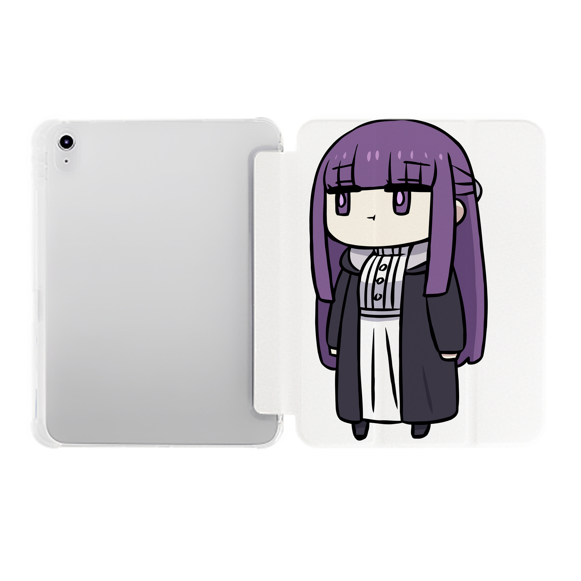 （画像用） 葬送のフリーレン Frieren IPad ケース ペン収納付き 三つ折りスタンド PUレザー×シリコン 対応機種9.5/10.5/10.9インチ